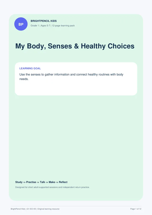 Preview of My Body, Senses & Healthy Choices