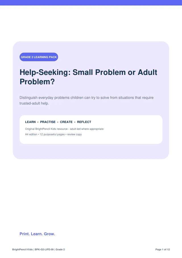 Preview of Help-Seeking: Small Problem or Adult Problem?