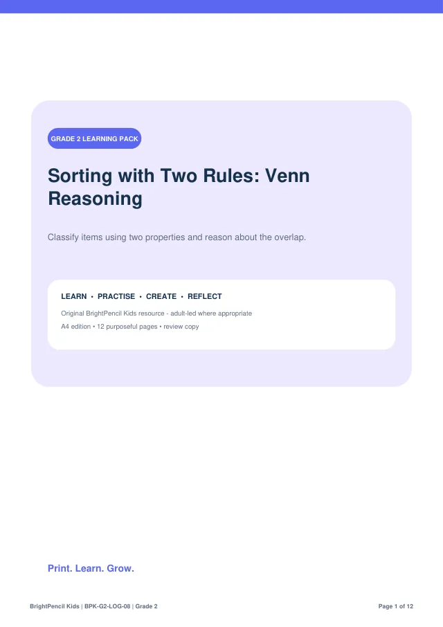 Preview of Sorting with Two Rules: Venn Reasoning