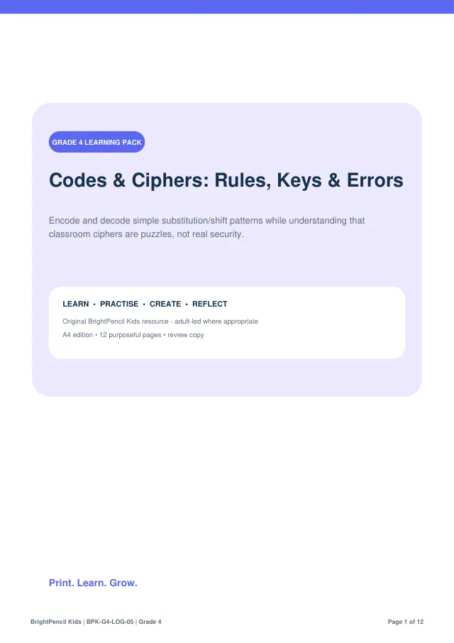 Preview of Codes & Ciphers: Rules, Keys & Errors