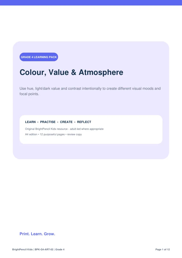 Preview of Colour, Value & Atmosphere