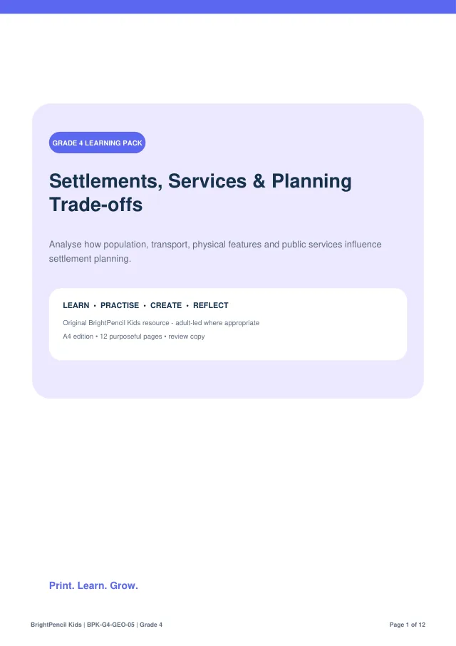 Preview of Settlements, Services & Planning Trade-offs