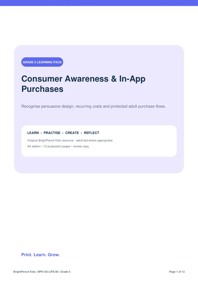 Preview of Consumer Awareness & In-App Purchases