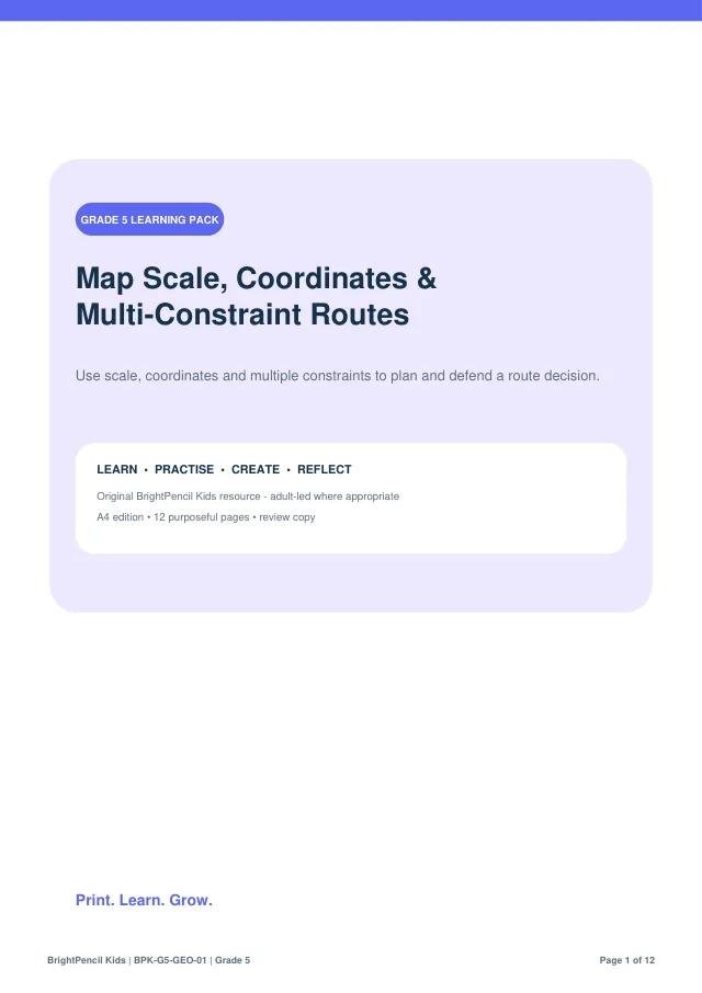 Preview of Map Scale, Coordinates & Multi-Constraint Routes