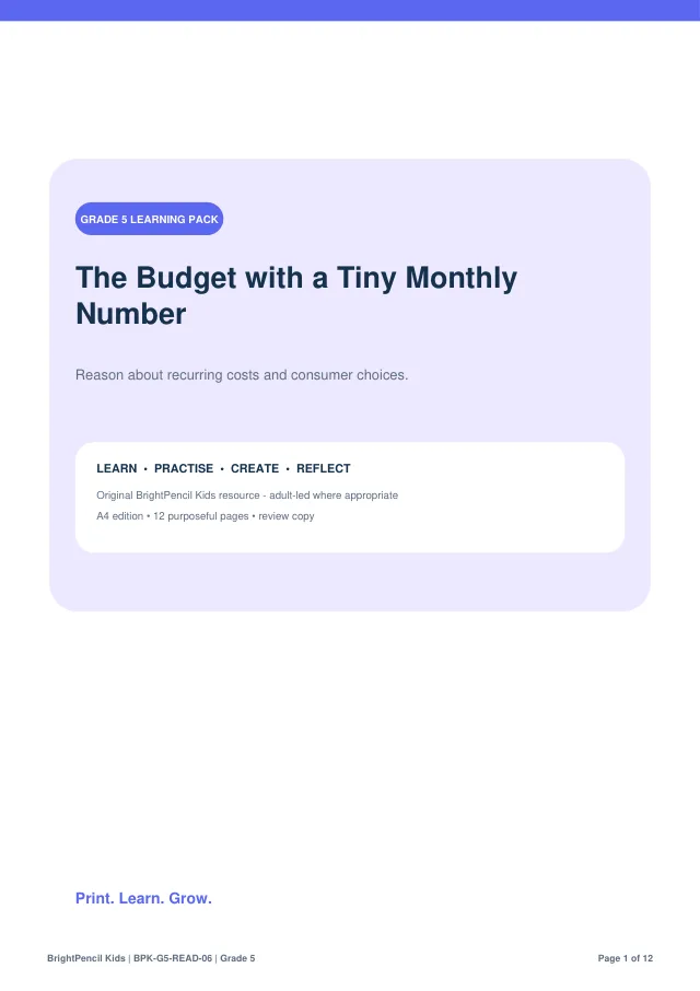 Preview of The Budget with a Tiny Monthly Number