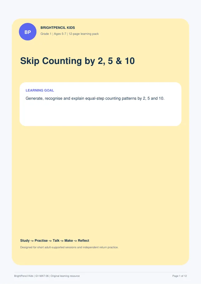 Preview of Skip Counting by 2, 5 & 10