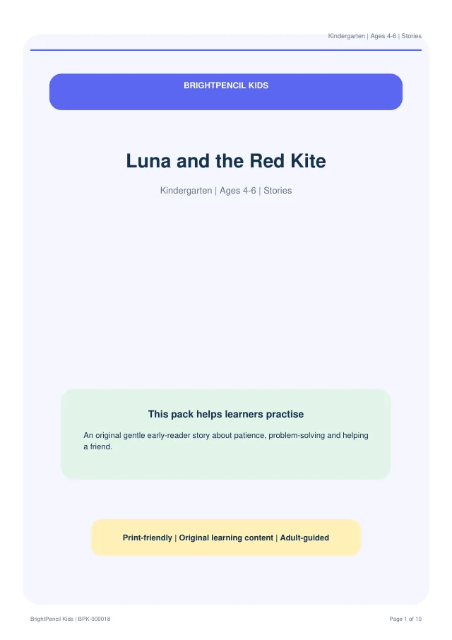 Preview of Luna and the Red Kite