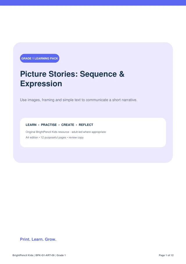 Preview of Picture Stories: Sequence & Expression