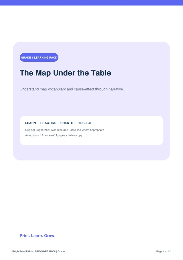 Preview of The Map Under the Table