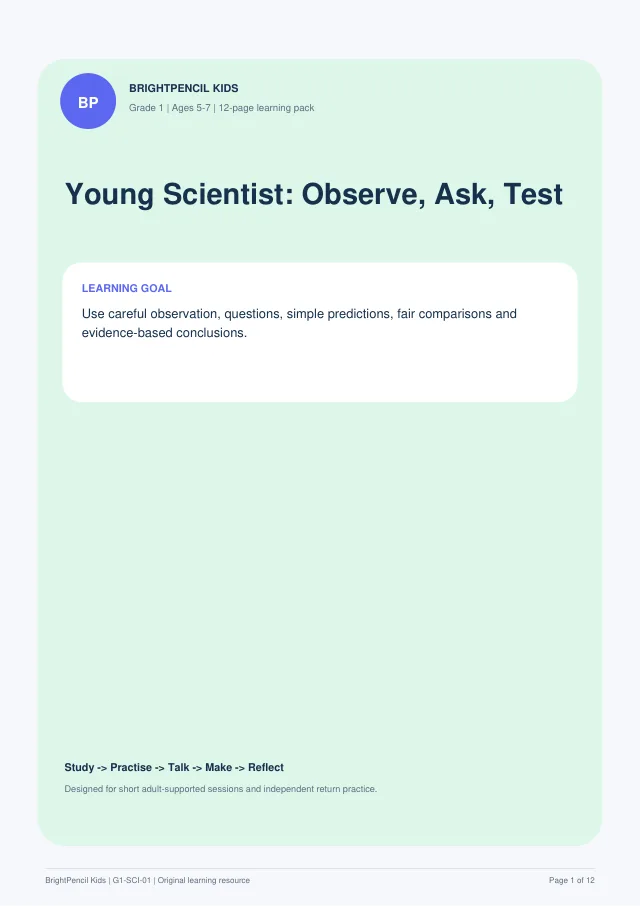 Preview of Young Scientist: Observe, Ask, Test